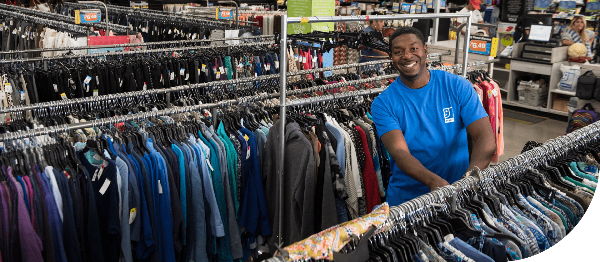 goodwill worker in store